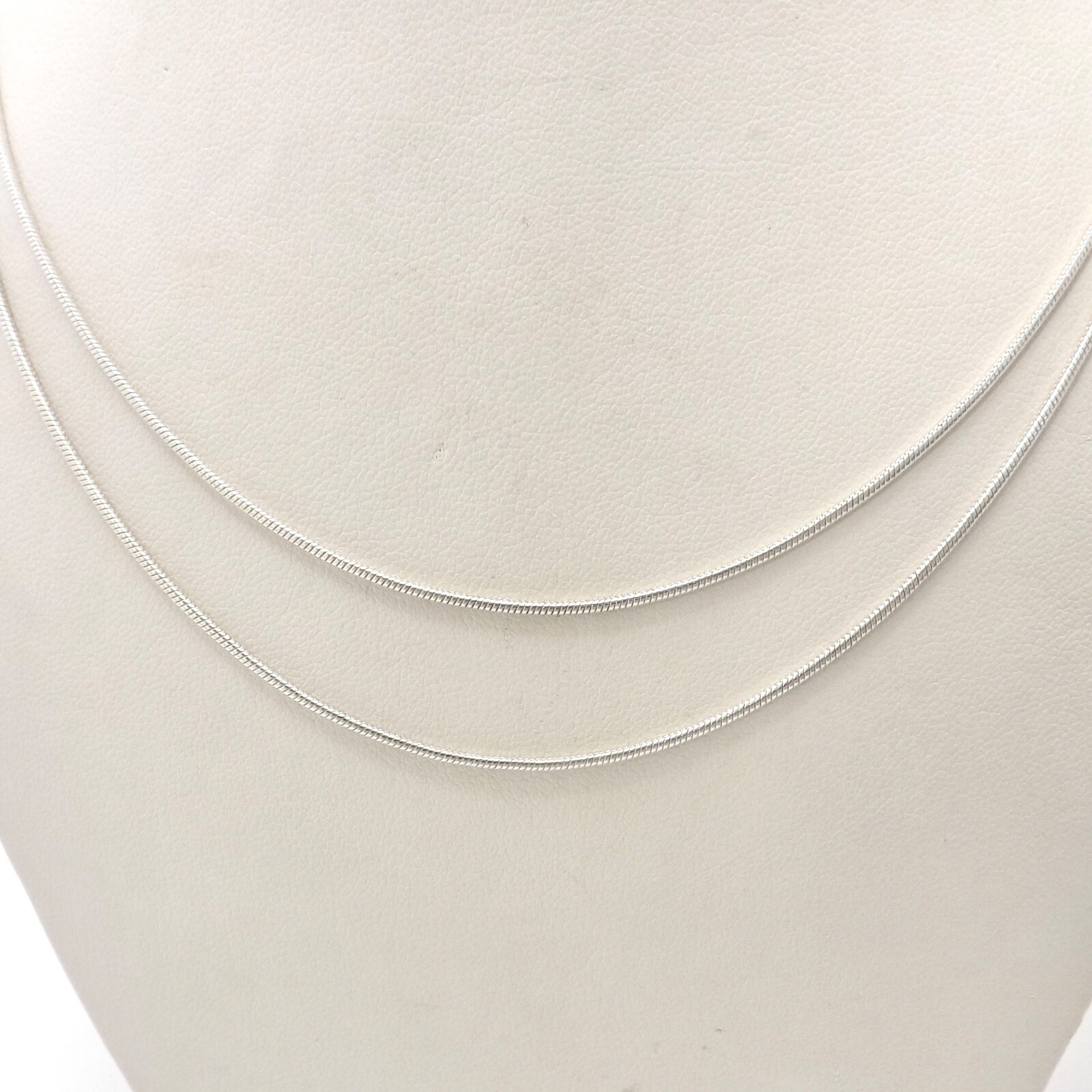 Sterling Silver Snake Link Pendant Chain Necklace Italy 36in Long