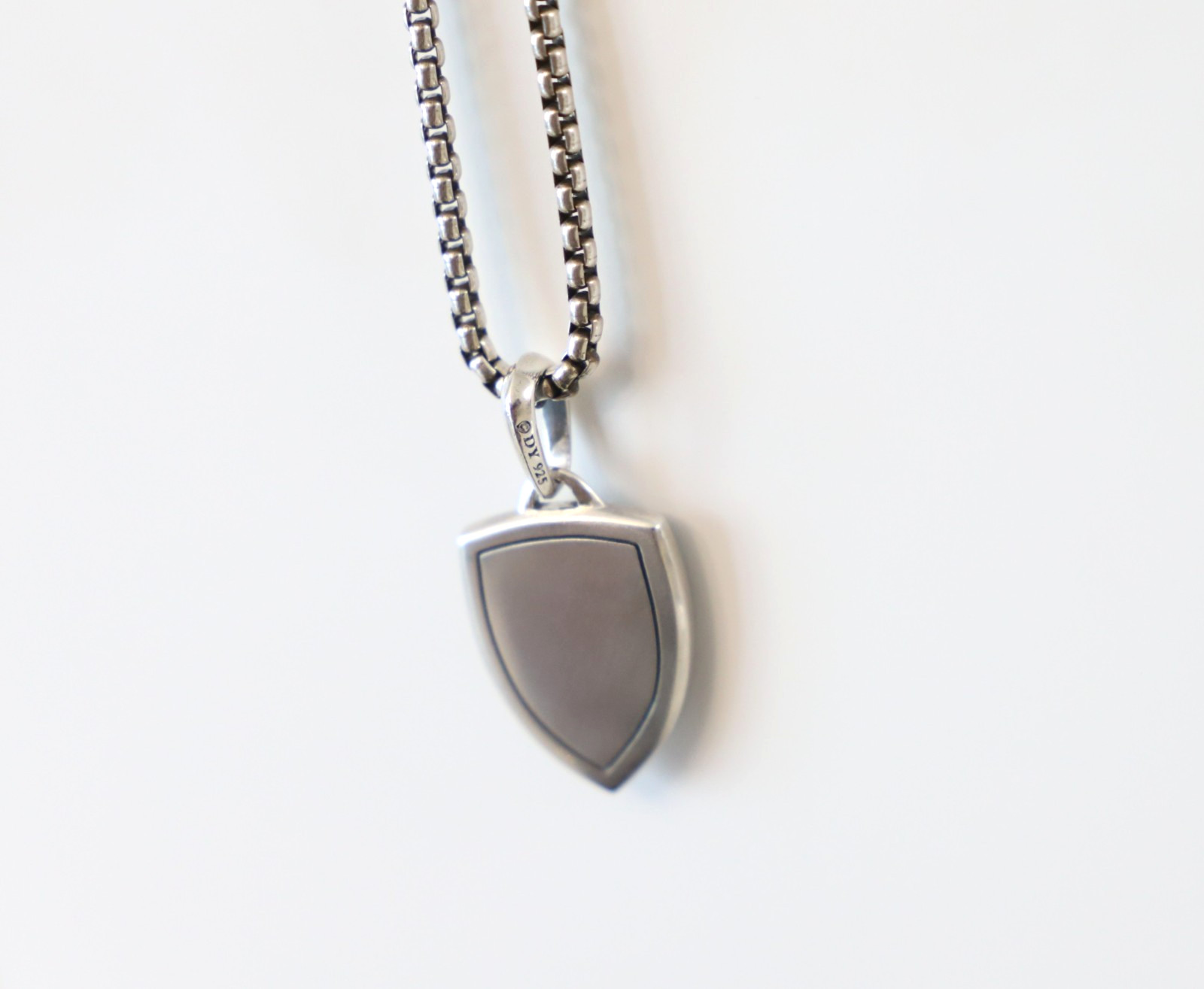 Men’s David Yurman Saint Michael Pendant Amulet with w/ 2.7mm Box Necklace