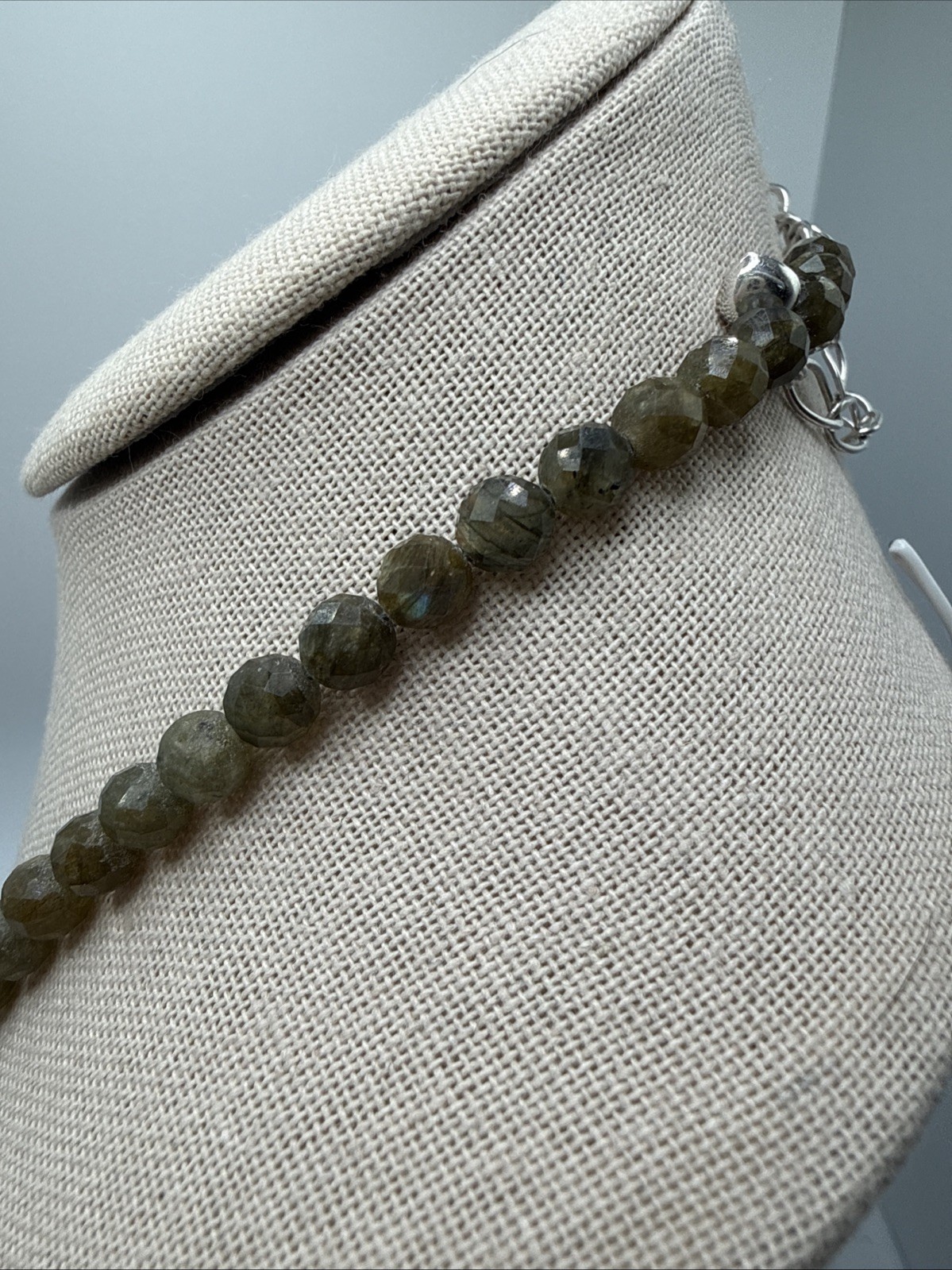 Jay King Natural Madagascar Labradorite Sterling Silver Freeform Necklace 21-24”