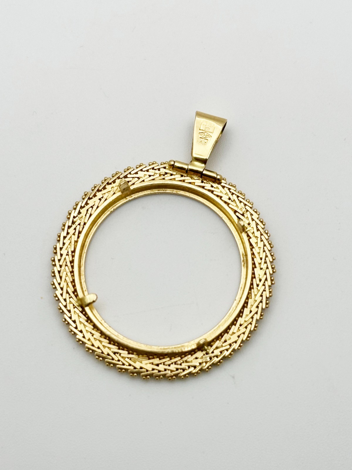 18K Yellow Gold Bezel for 20 Peso Coin BEZEL ONLY