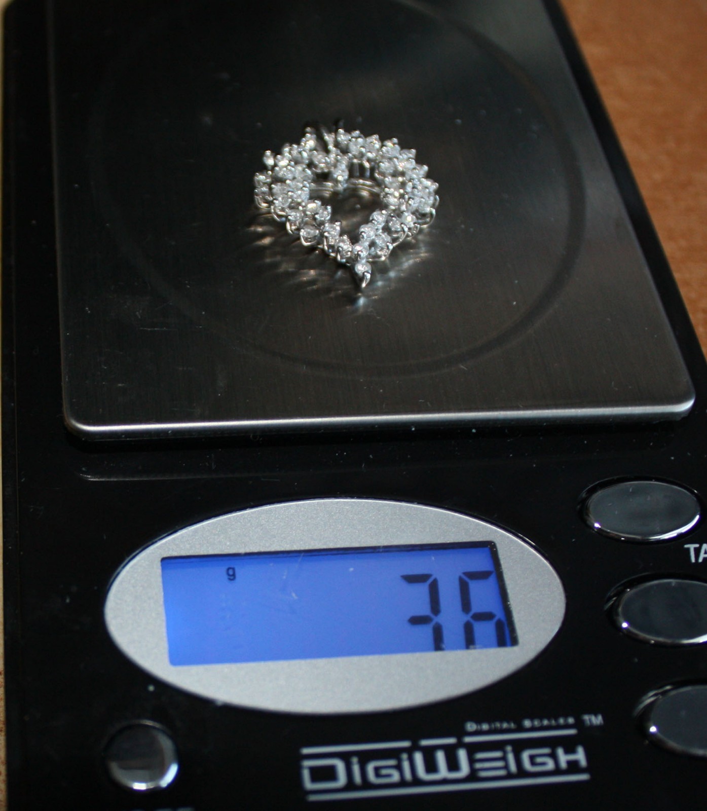 VPKJewelry Beautiful natural 14k gold heard pendant real diamonds 3.6 gram