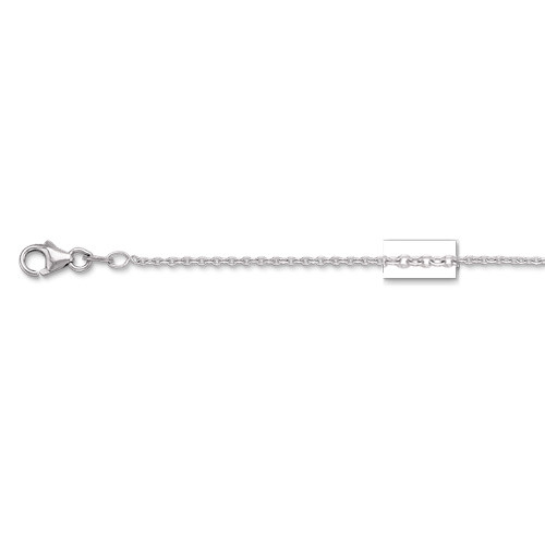 Platinum 16″ Oval Cable Link Pendant Chain/Necklace 0.97 mm 2 grams