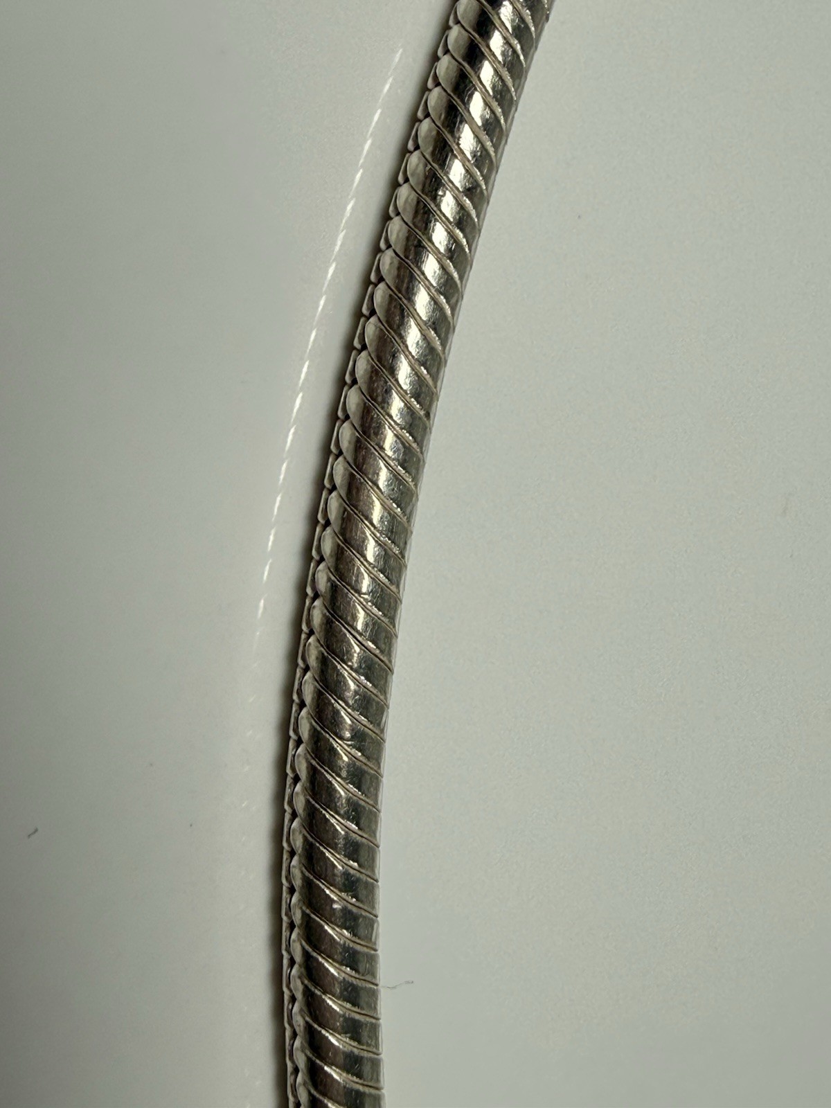 Sterling Silver 925 21.5” Necklace Snake Chain Classic 3mm
