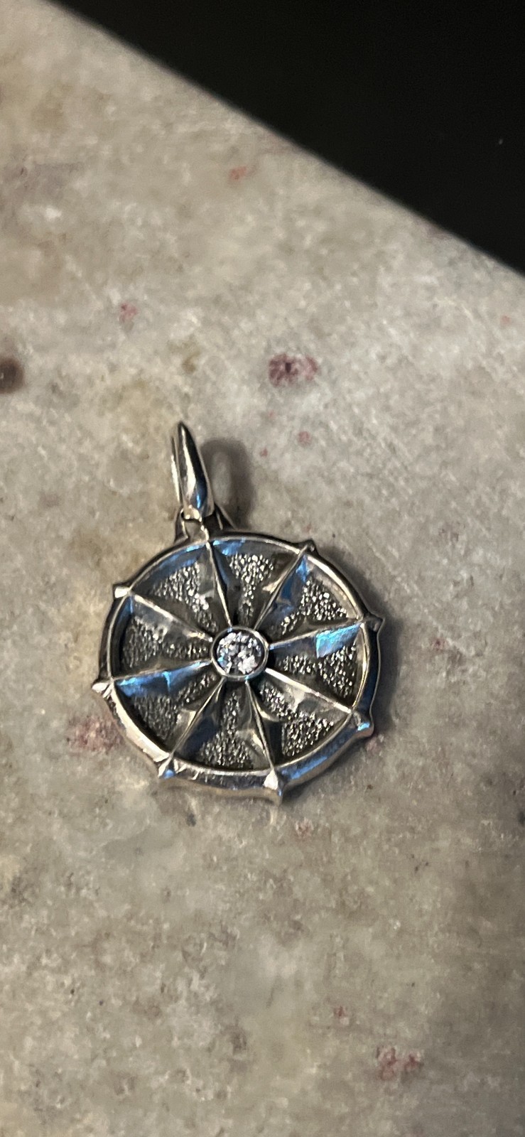 DAVID YURMAN DHARMA WHEEL DIAMOND AMULET PENDANT