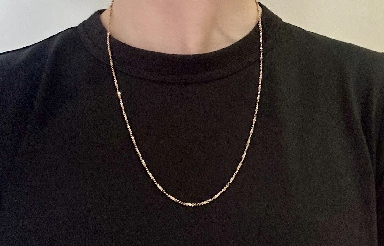 Vintage Solid Gold 10K (10ct) Serpentine Chain S Link Twist Necklace 24” – 6.7g