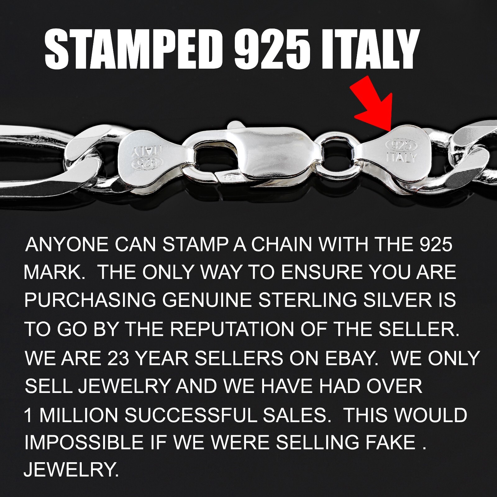 925 Sterling Silver Solid Heavy Figaro Chain Necklace-All Widths & Lengths-Italy