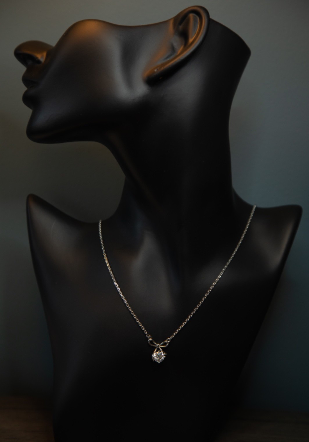 1.00 CTW Moissanite Necklace. 18K Gold-Plated. 75).