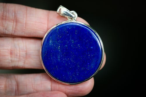100% Natural Lapis Lazuli Pendant 925 Sterling Silver Handmade Jewelry For Gift