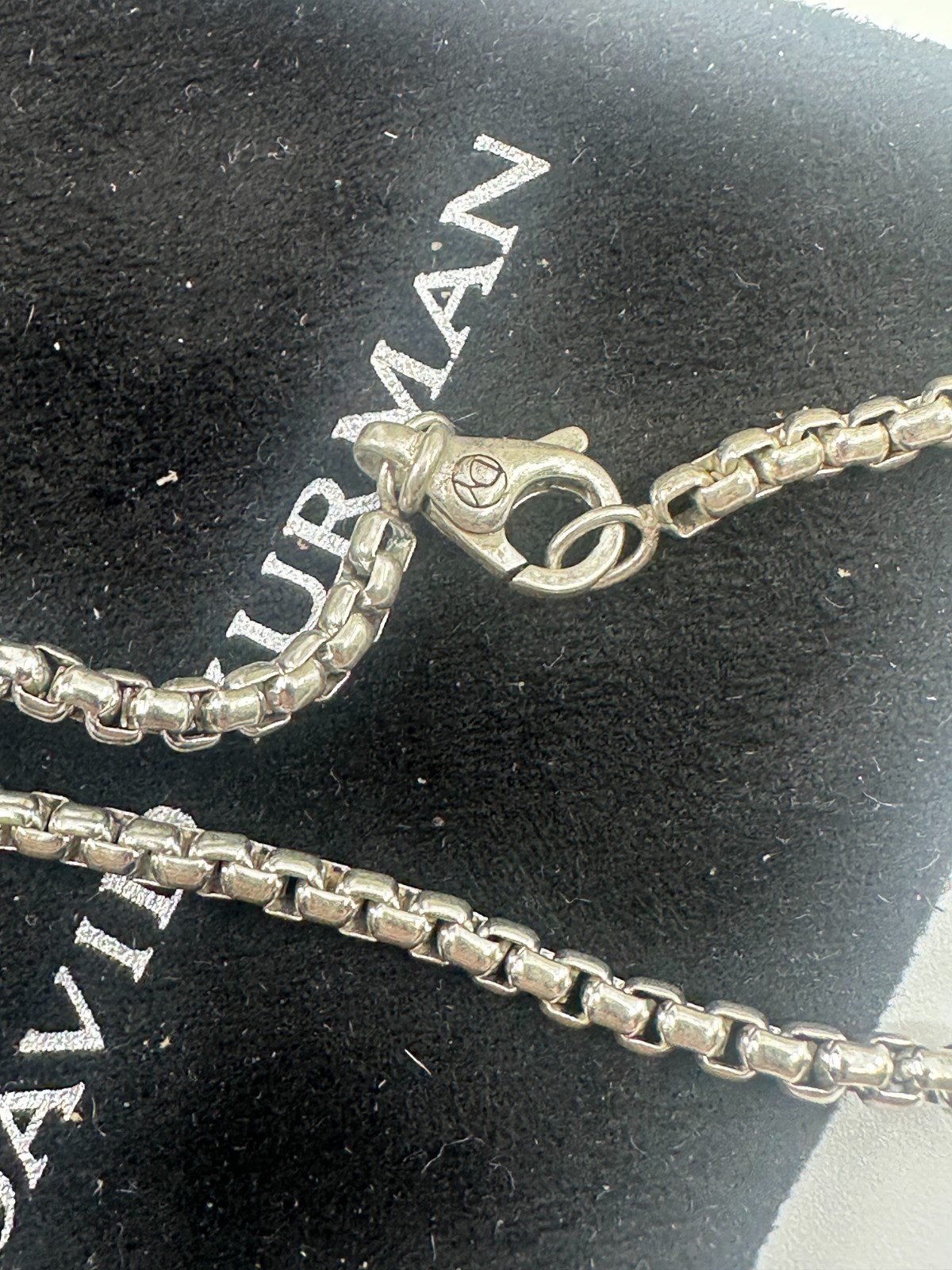 925 David Yurman Exotic Stone Cross Necklace with Black Onyx Sterling Silver