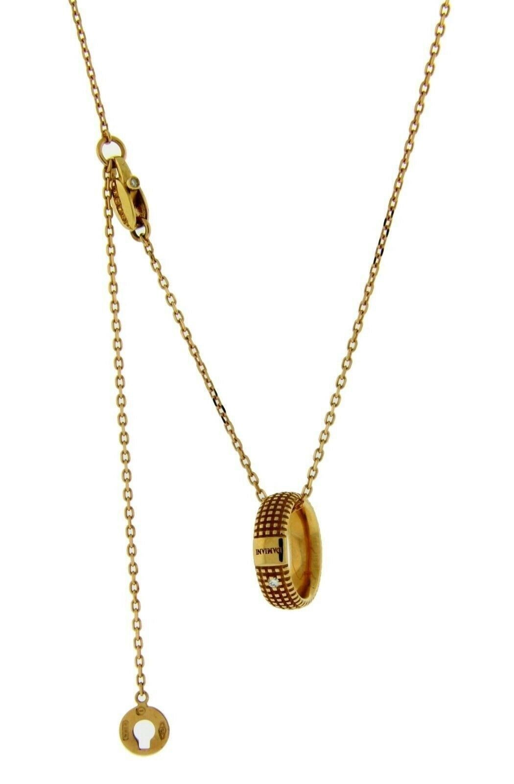 Damiani Metropolitan dream diamond necklace in 18 karat pink gold 16.5″ or 20″