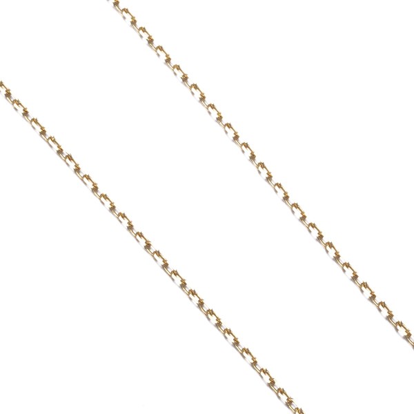 Auth Mikimoto Chain Necklace Cable 40cm 14K 585 Yellow Gold