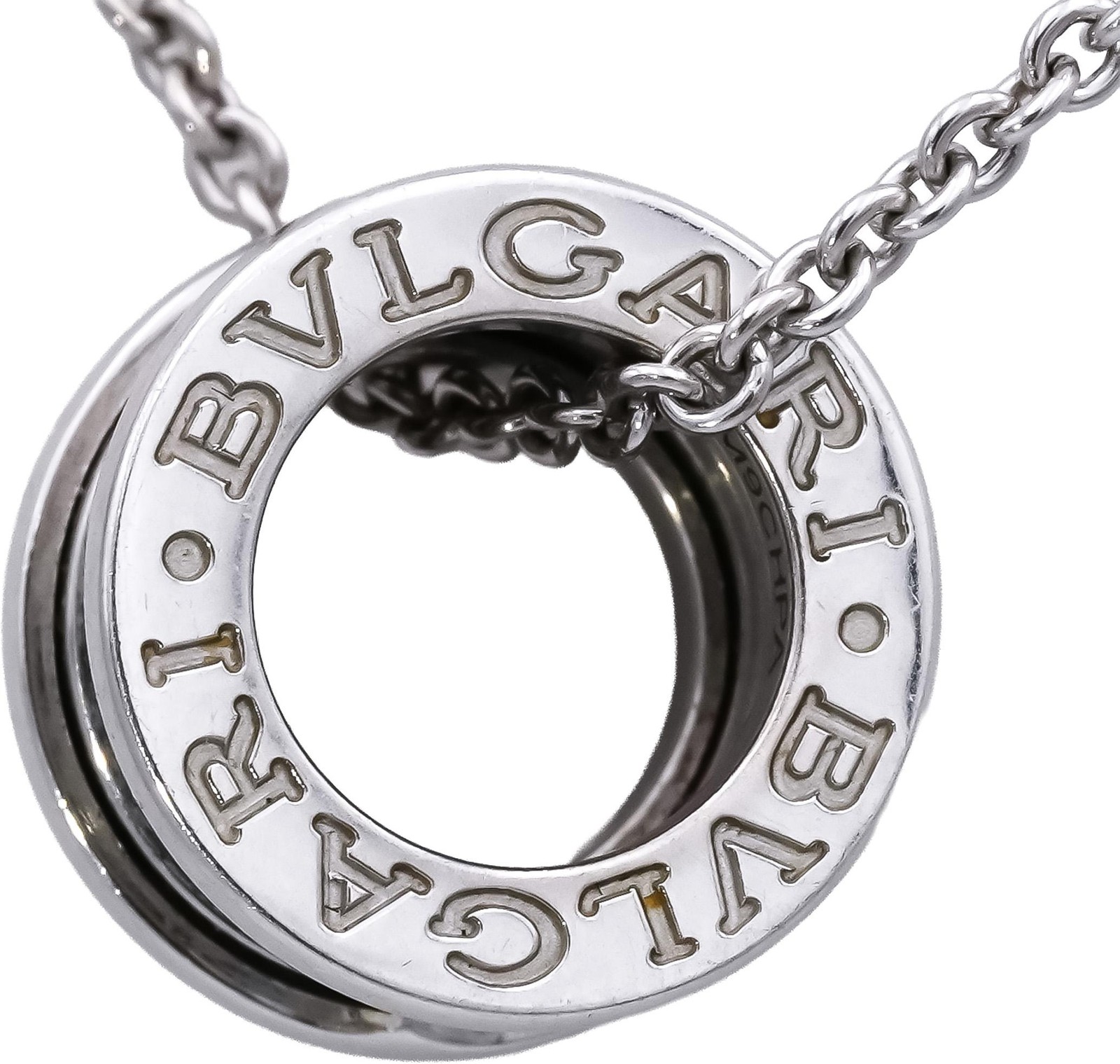 BVLGARI 18k White Gold B.zero1 Collection Necklace