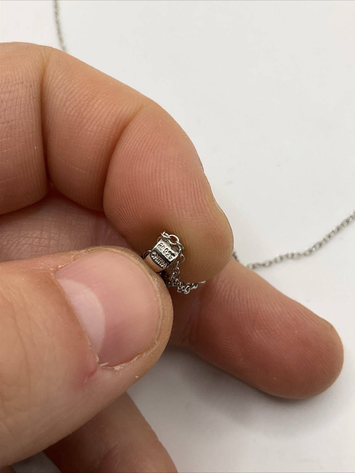 Marked 925 Silver Chain And Freshwater Pearl Necklace