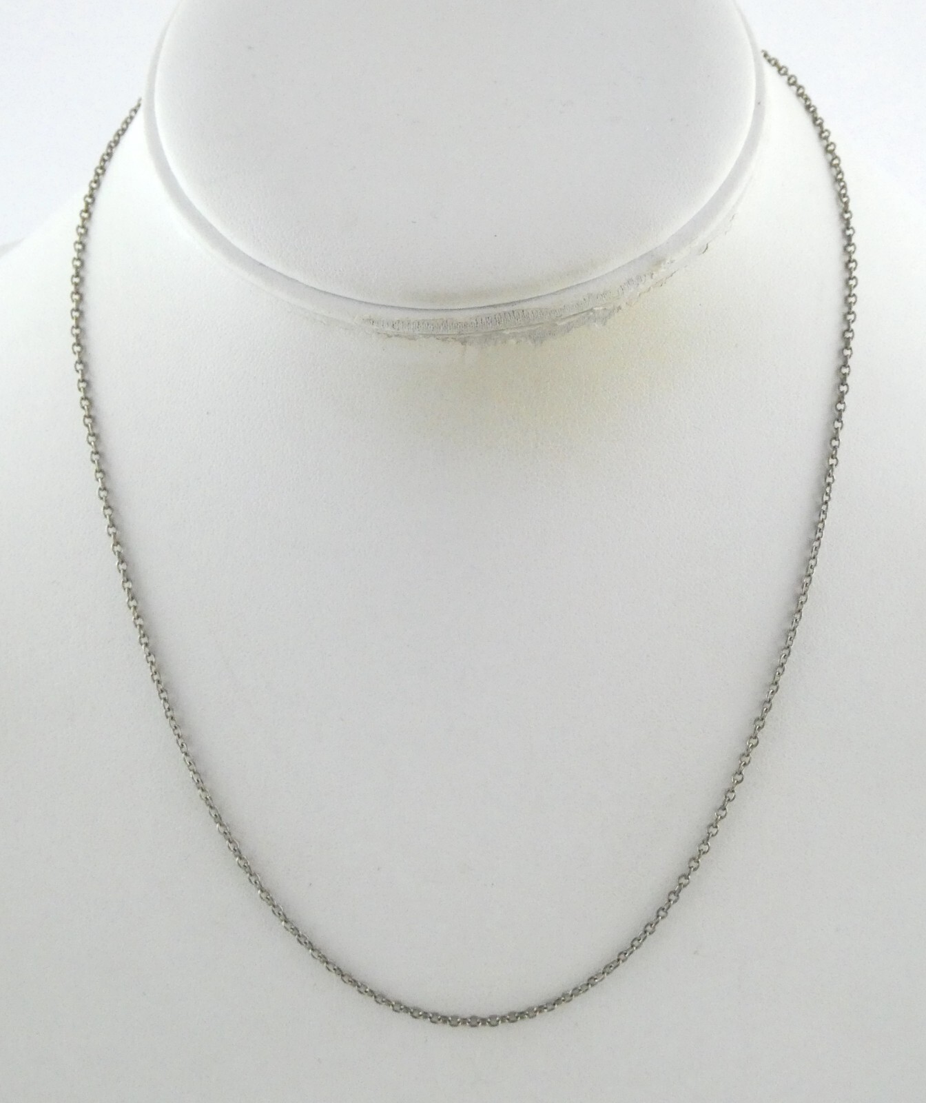 Sterling Silver Cable Chain Necklace 925 17 Inch Length 2g .78mm Thickness