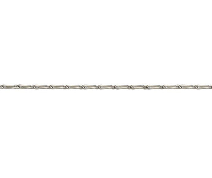 9ct White Gold Solid Hayseed 1.44mm 16″ / 40cm Necklace Chain (WHS2)
