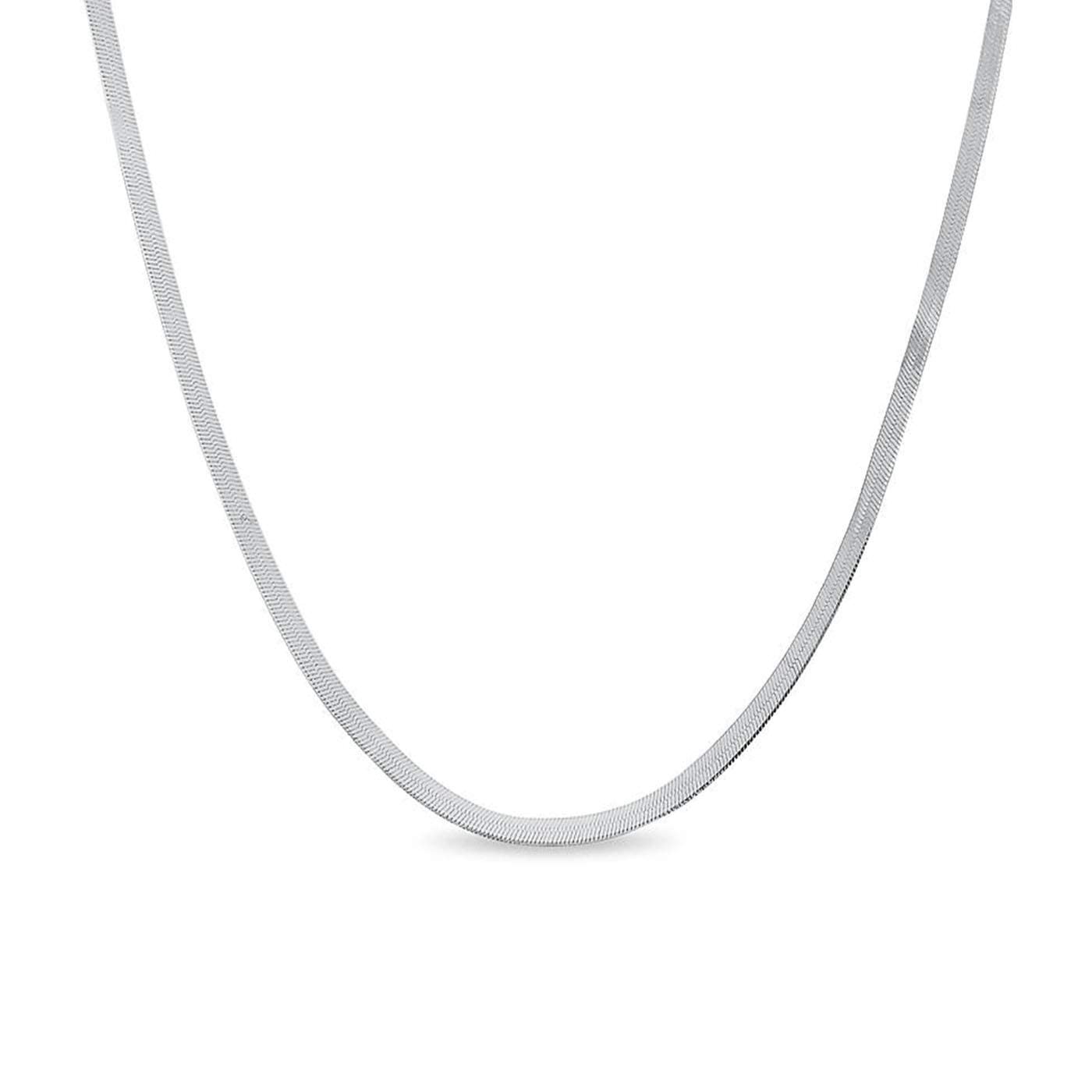 Verona Jewelers Sterling Silver 2.5MM Herringbone Flat Snake Magic Chain 925 …