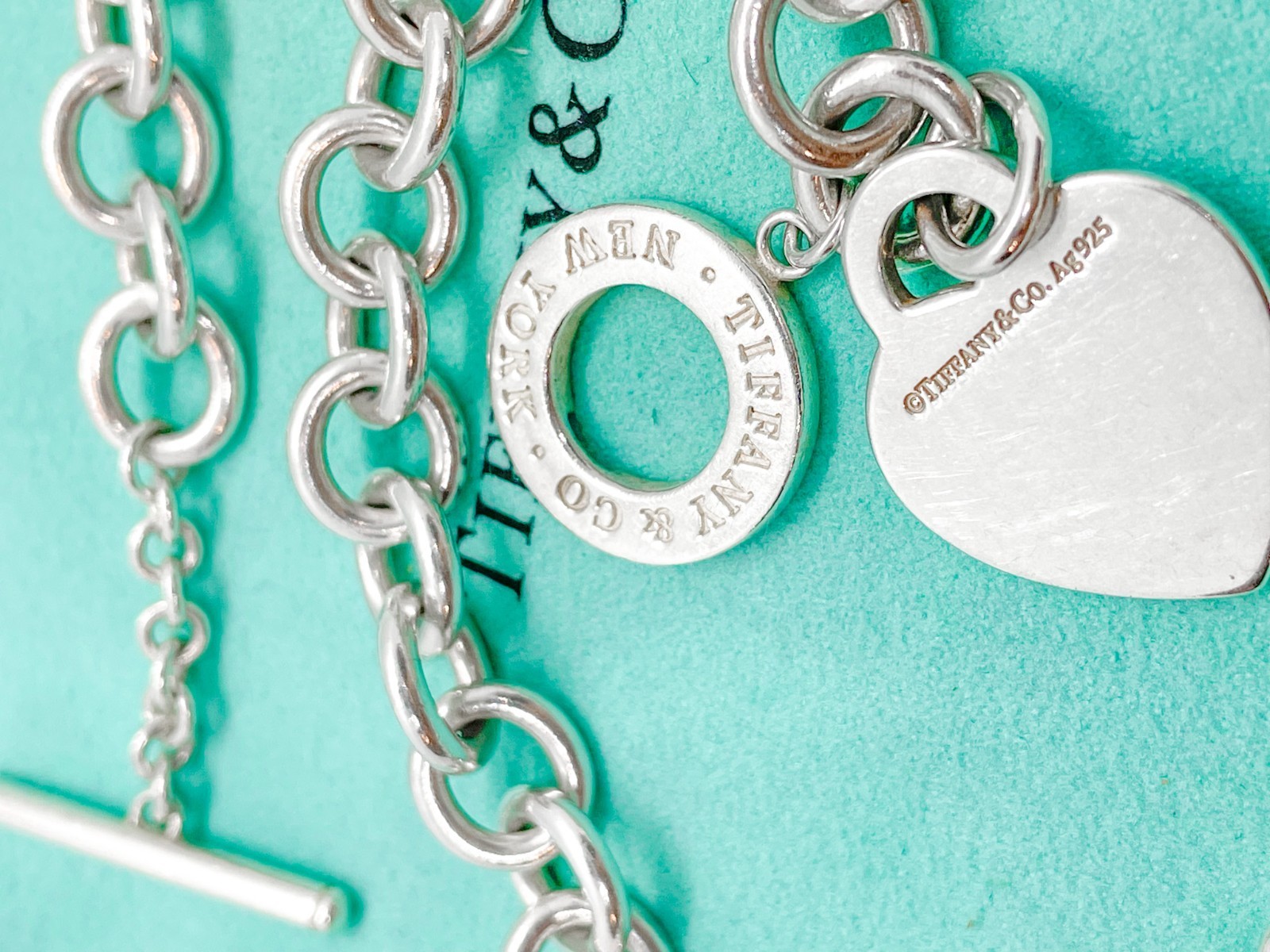 Tiffany & Co Return to Tiffany Heart Pendant Toggle Necklace Silver 15.5″