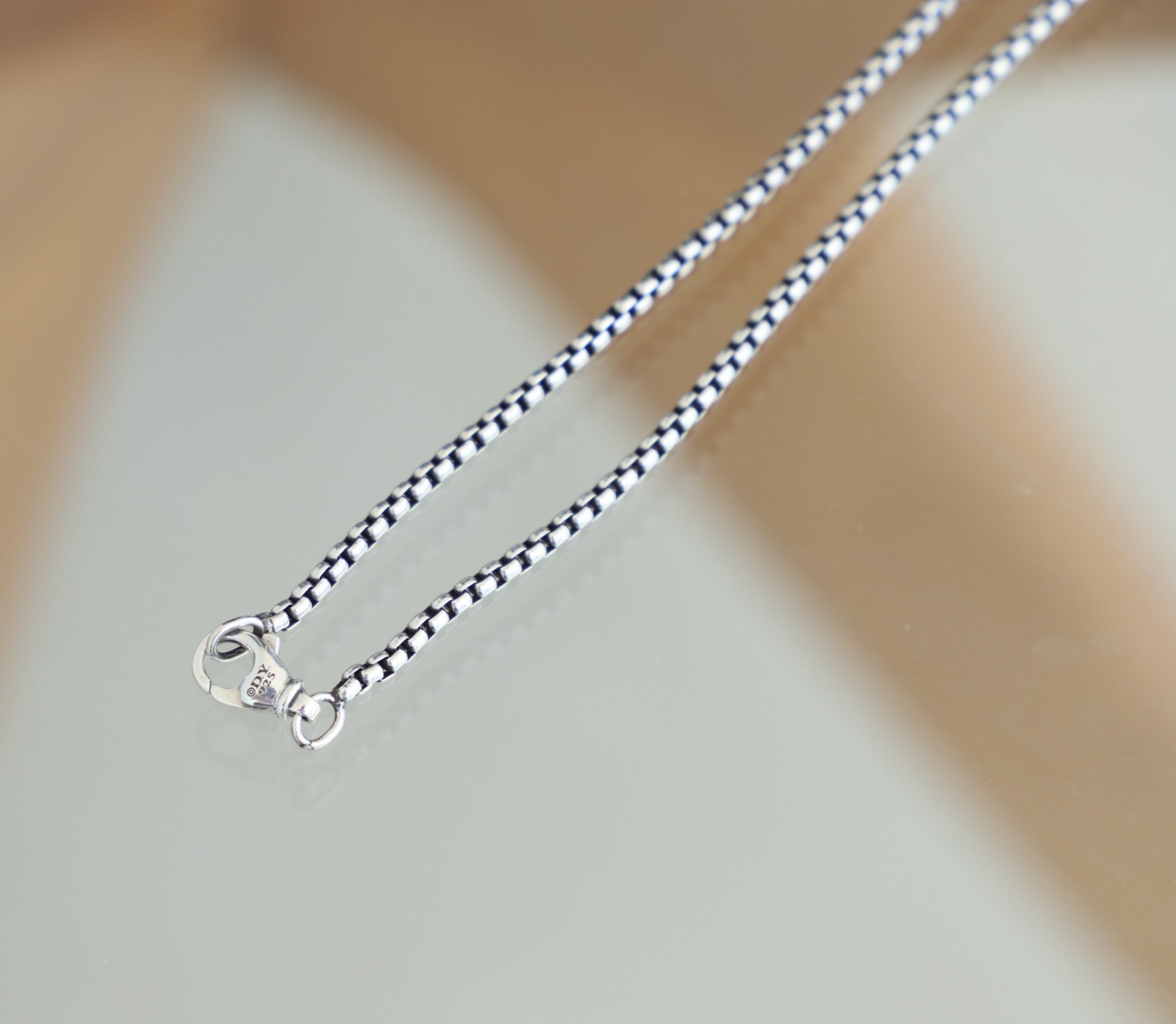 Men’s David Yurman 2.7mm Sterling Silver 22 in Box Chain Necklace