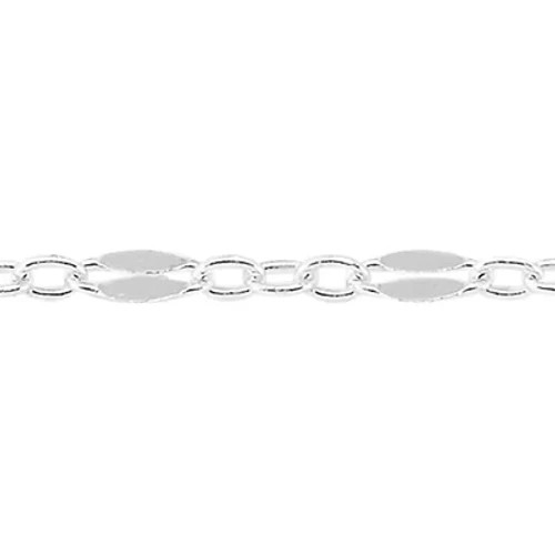 Sterling Silver 2mm Open Sequin Long and Short Chain