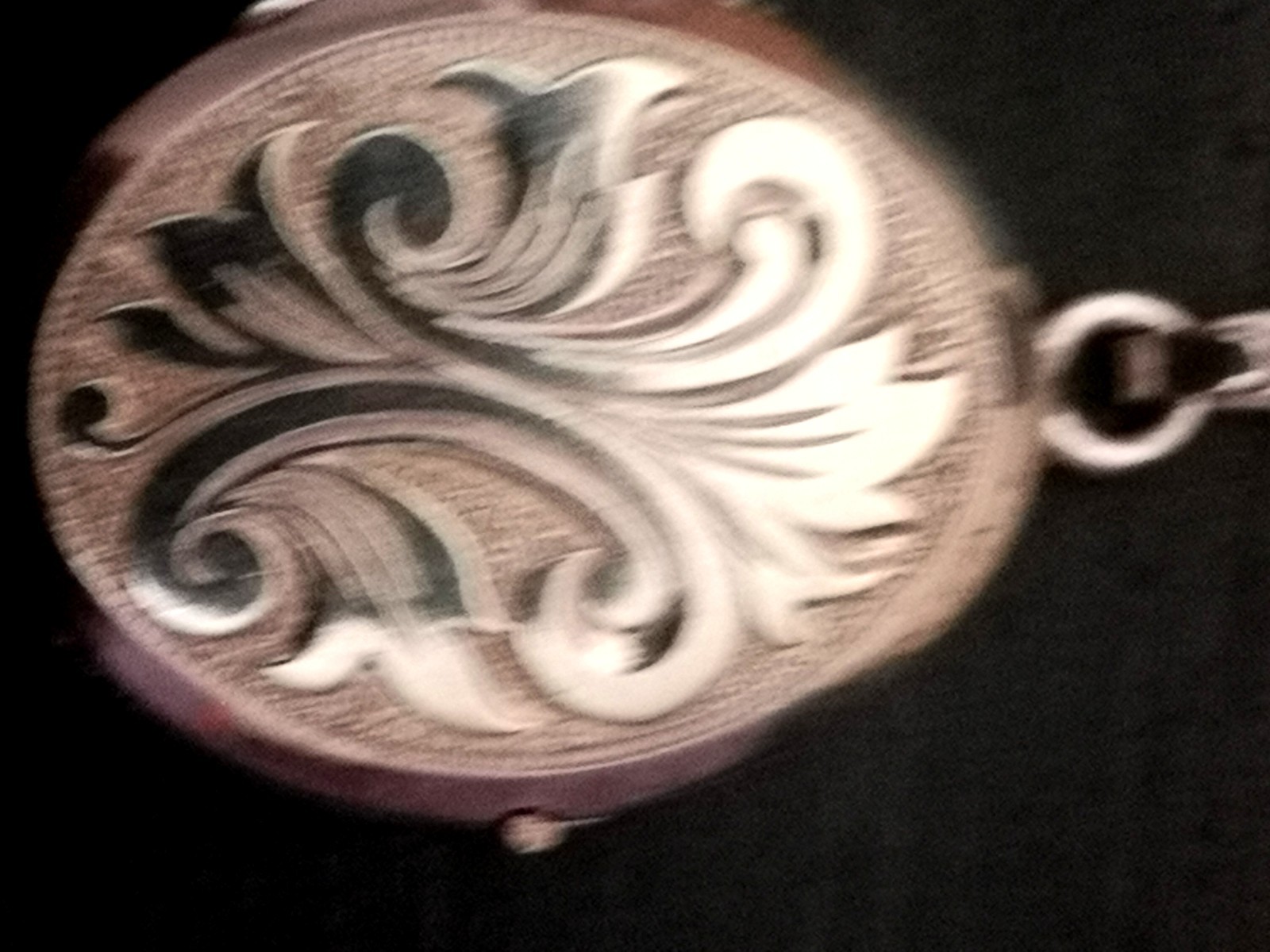 Oval Silver Photo Locket & Sq Link Chain
