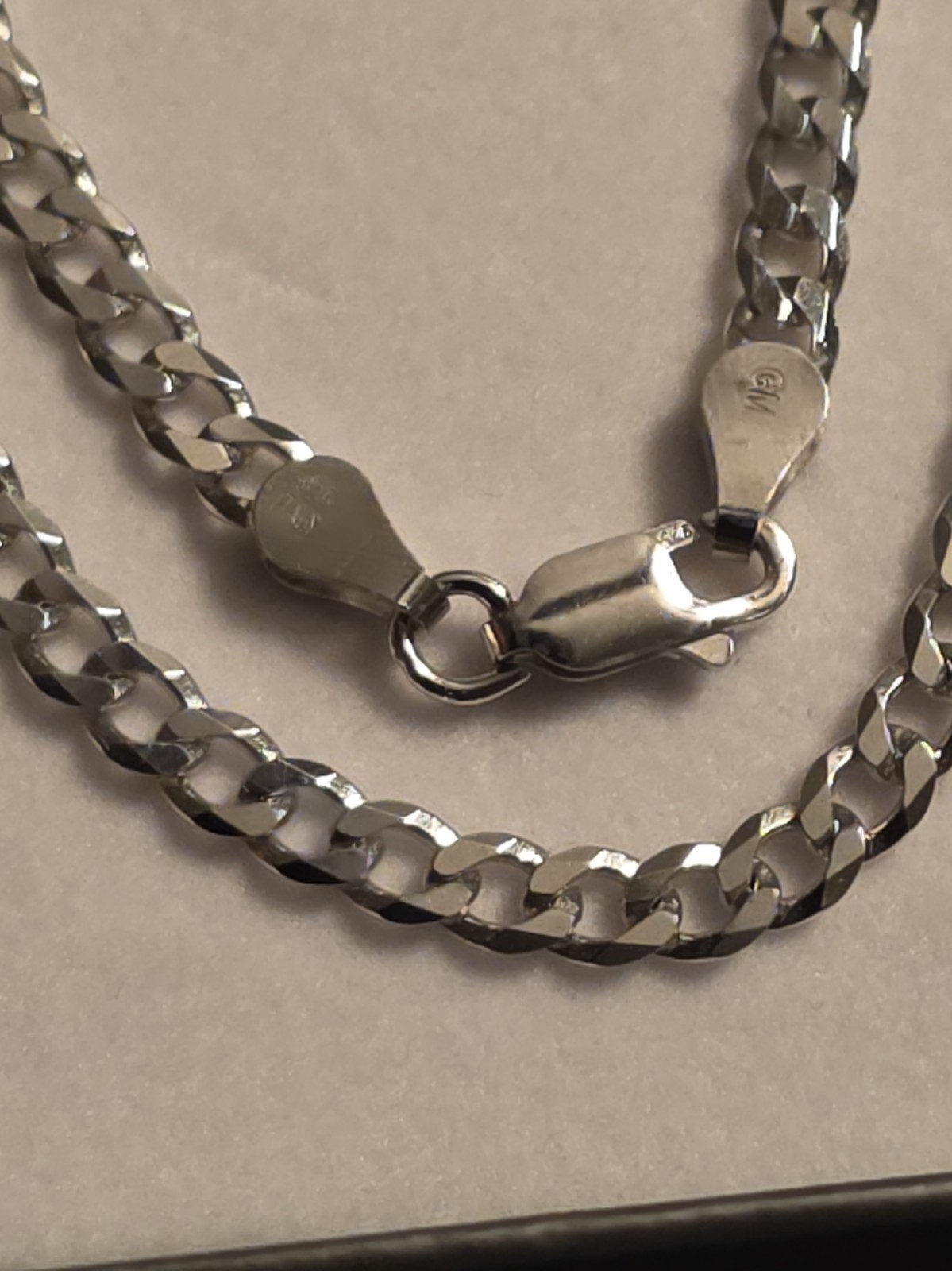 24″ 925 Italy Sterling Silver Curb Chain Necklace Lobster Clasp Brand New