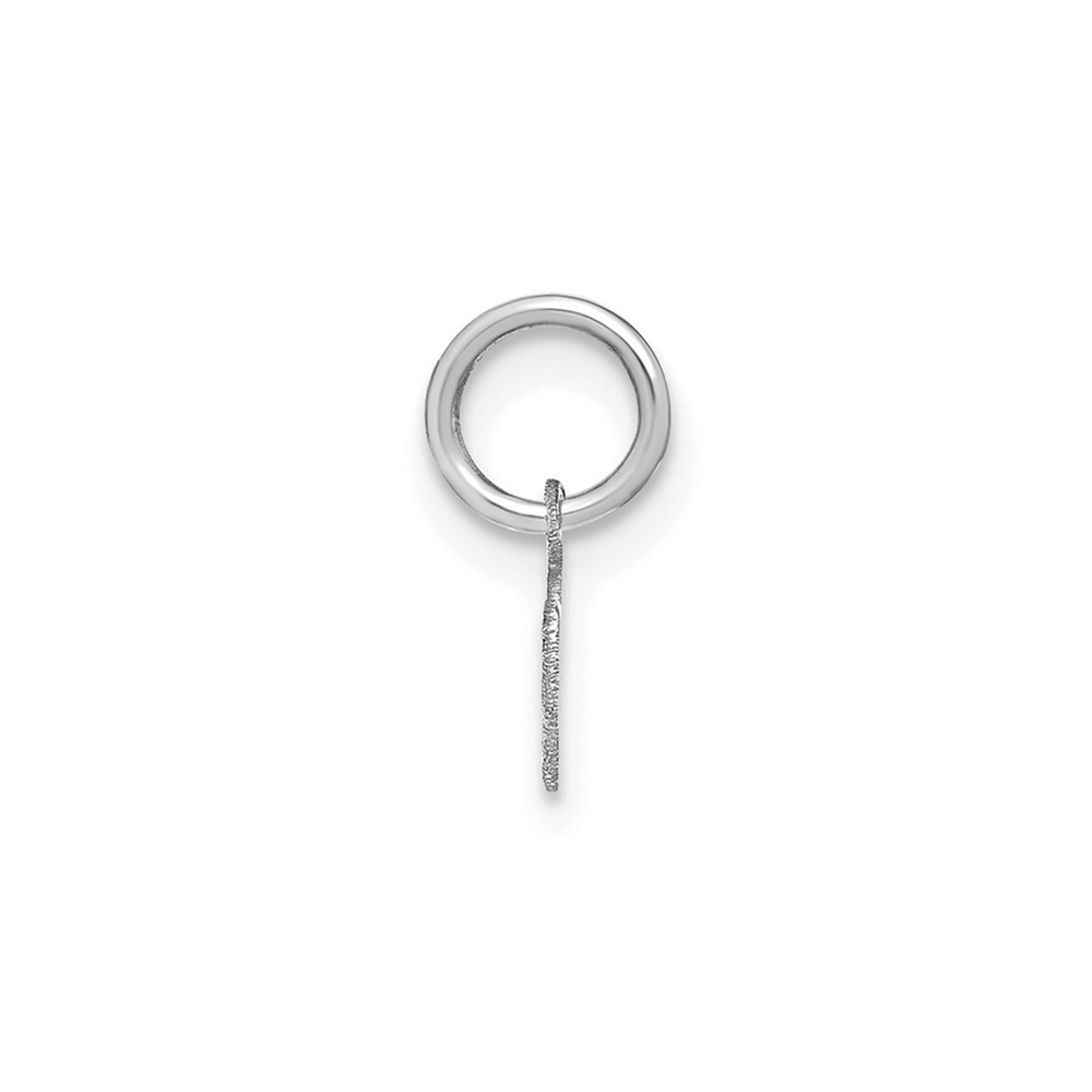 Real 14KW Lower case Letter M Initial Charm Pendant; Wt. 0.17 g