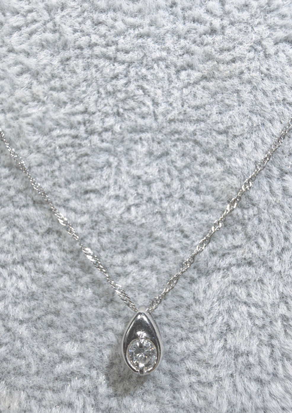 Necklace Pendant Diamond 0.1ct Platinum Pt1000 Pt850 Authentic 0135