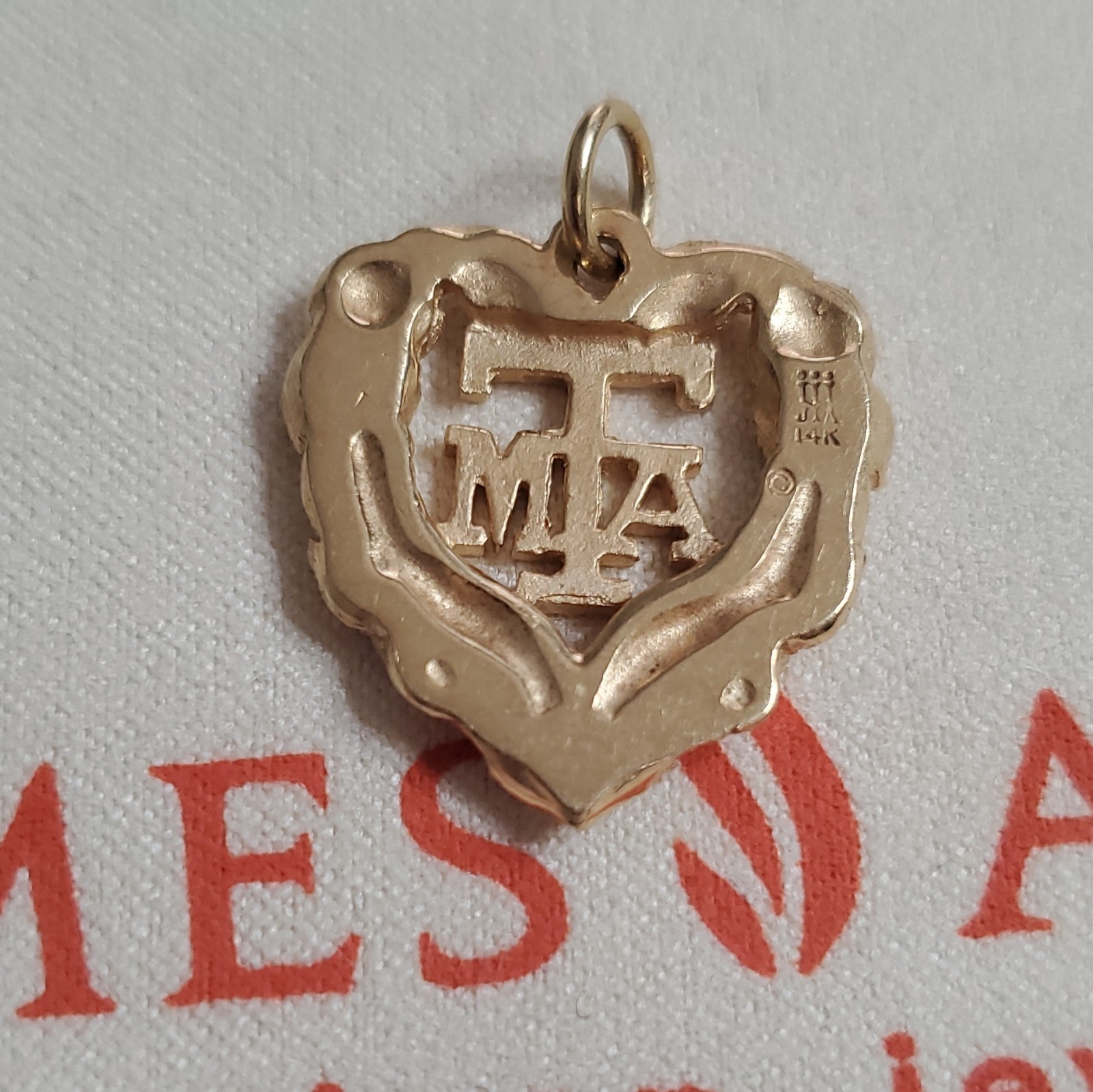 James Avery Retired 14K Gold Texas A&M Heart Pendant College University Rare