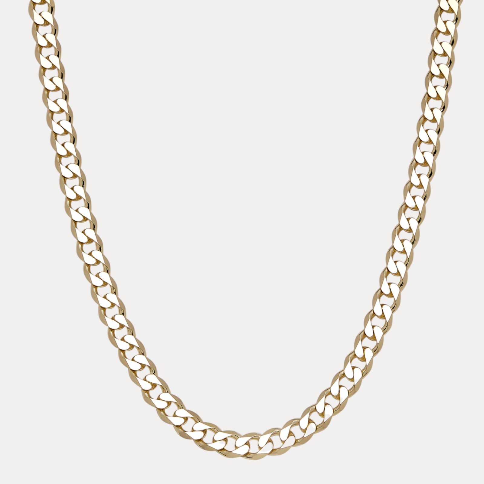 12mm Curb Link Chain – Real Solid 925 Sterling Silver Or 14k Gold Vermeil ITALY