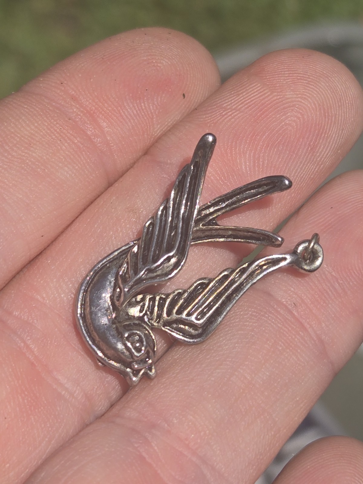 Sterling Silver Bird Pendant