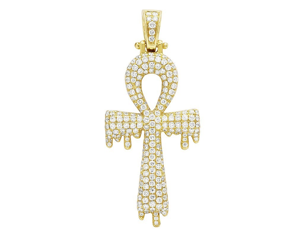 Flash Sale! 14K Gold Lab Grown/CVD Diamond Cross Pendant Christmas Gift For Him