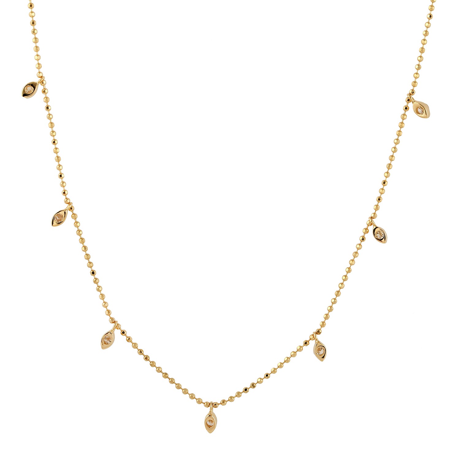 Elegant 18K Gold Necklace With Diamond Perfect Gift for Her Fine Jewelry Womens