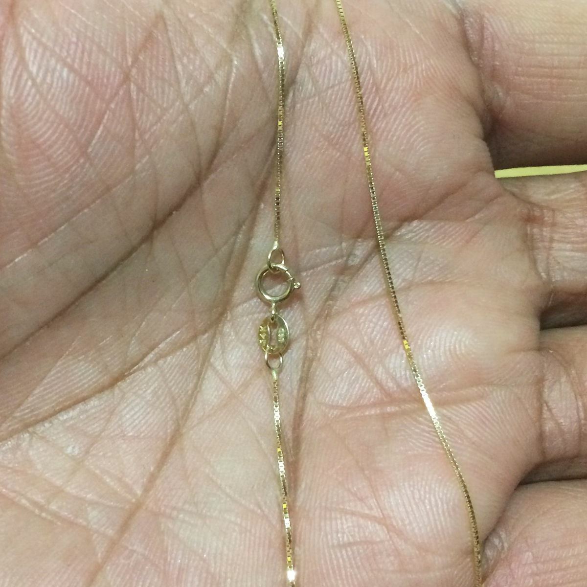 Real 14k Yellow Gold Necklace Gold Box 14kt Chain 16 18 20 22 Genuine Gold-0.6MM
