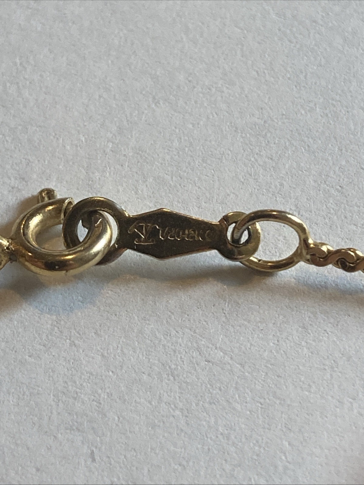 12k Gold Filled Yellow Serpentine Chain Necklace 15”