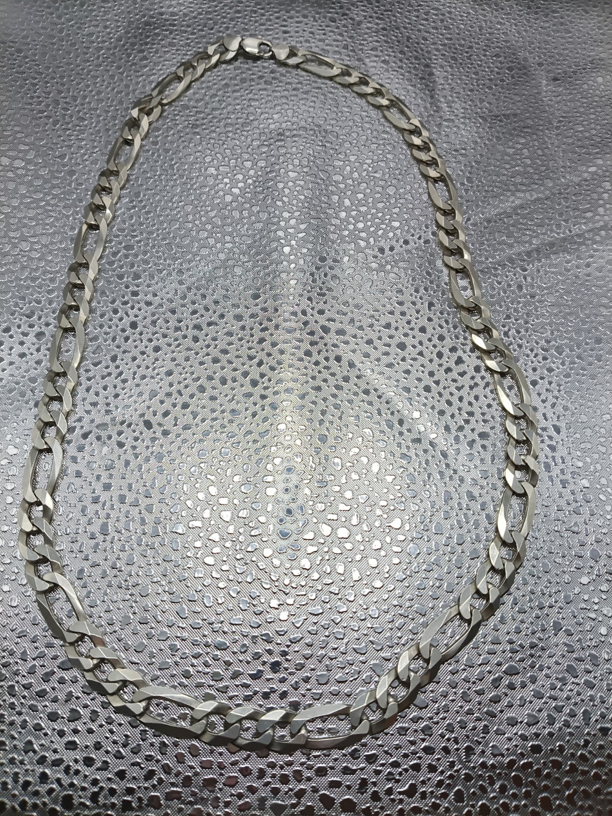 925 Italy Sterling Silver 10mm Mens Boys Figaro Necklace Italy