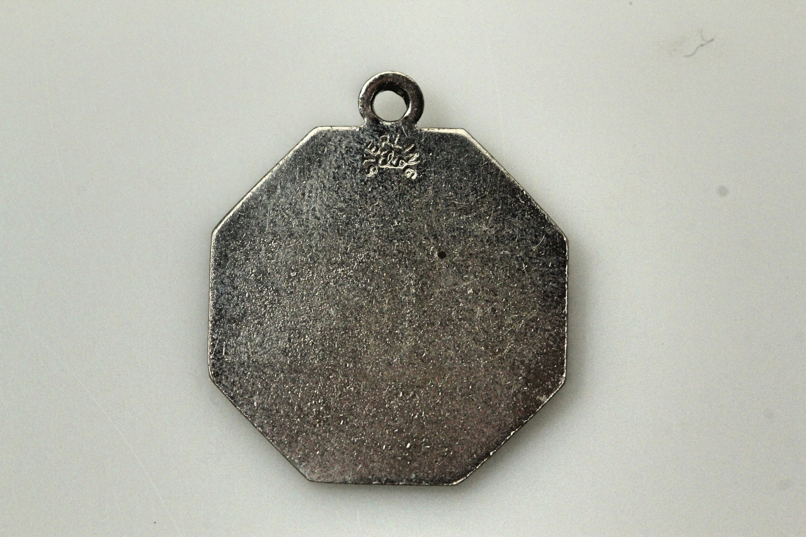 925 Sterling Silver Never Stop Loving You Octagon Pendant 3 Grams (PEN8240)