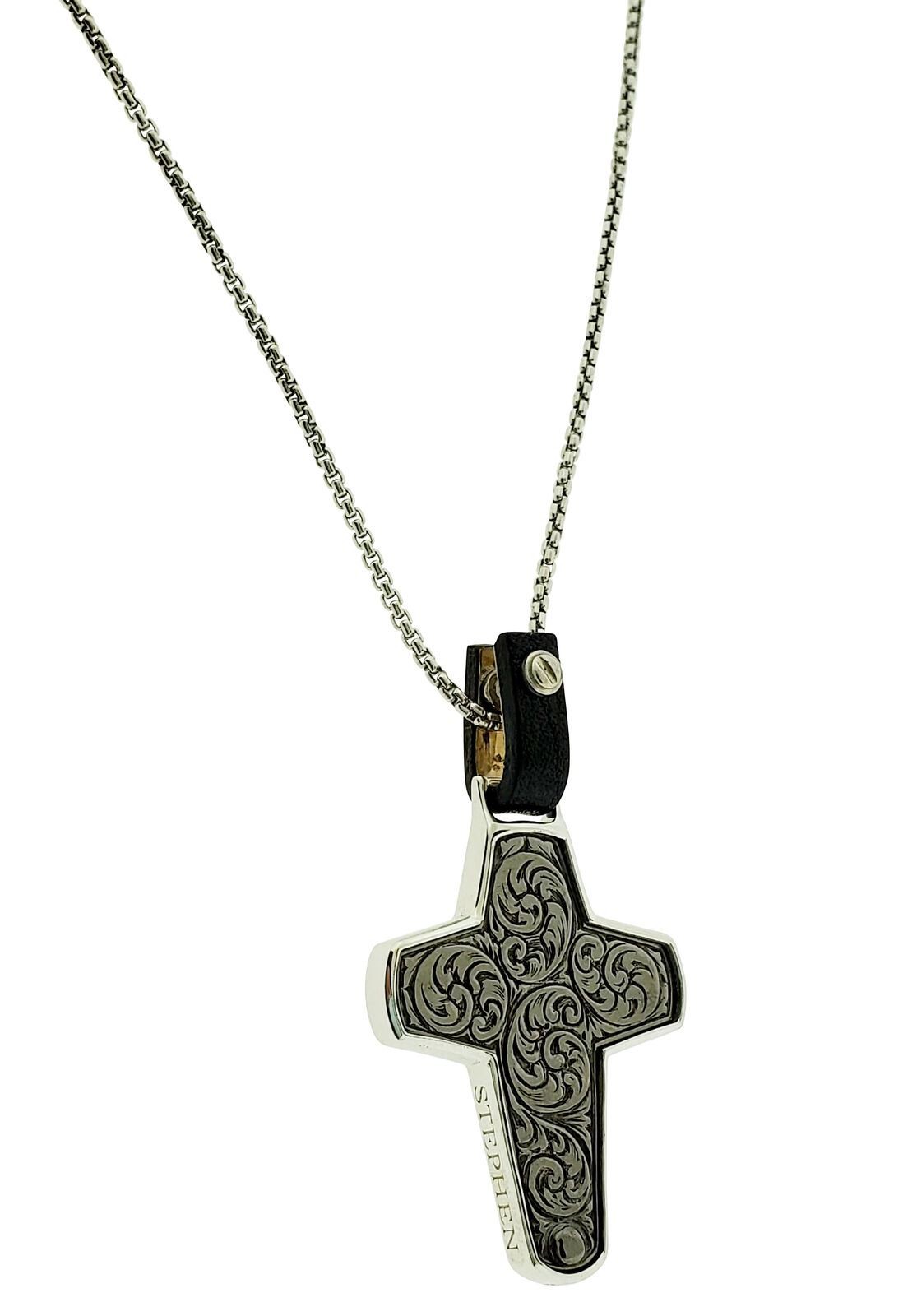 Stephen Webster England Made Me Malachite Cross Pendant silver unisex