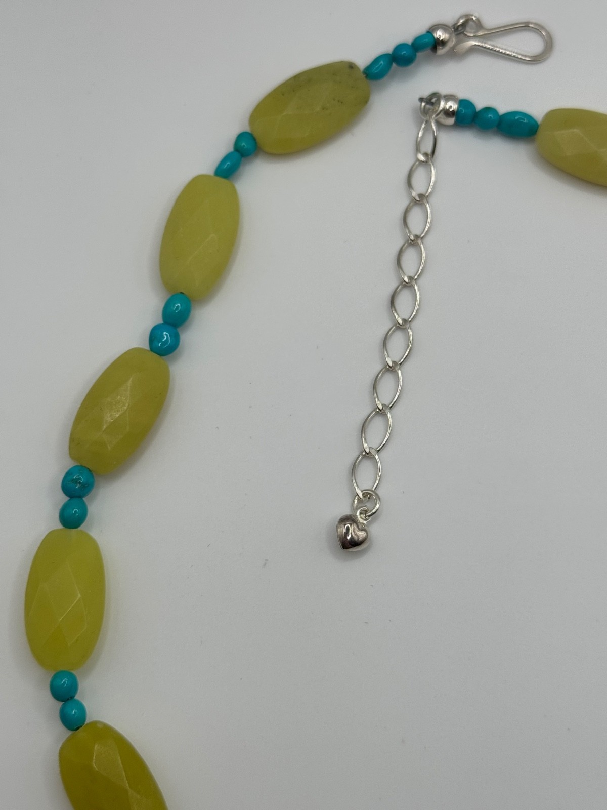 Jay King DTR Mine Finds Serpentine Turquoise Sterling Silver Clasp Necklace