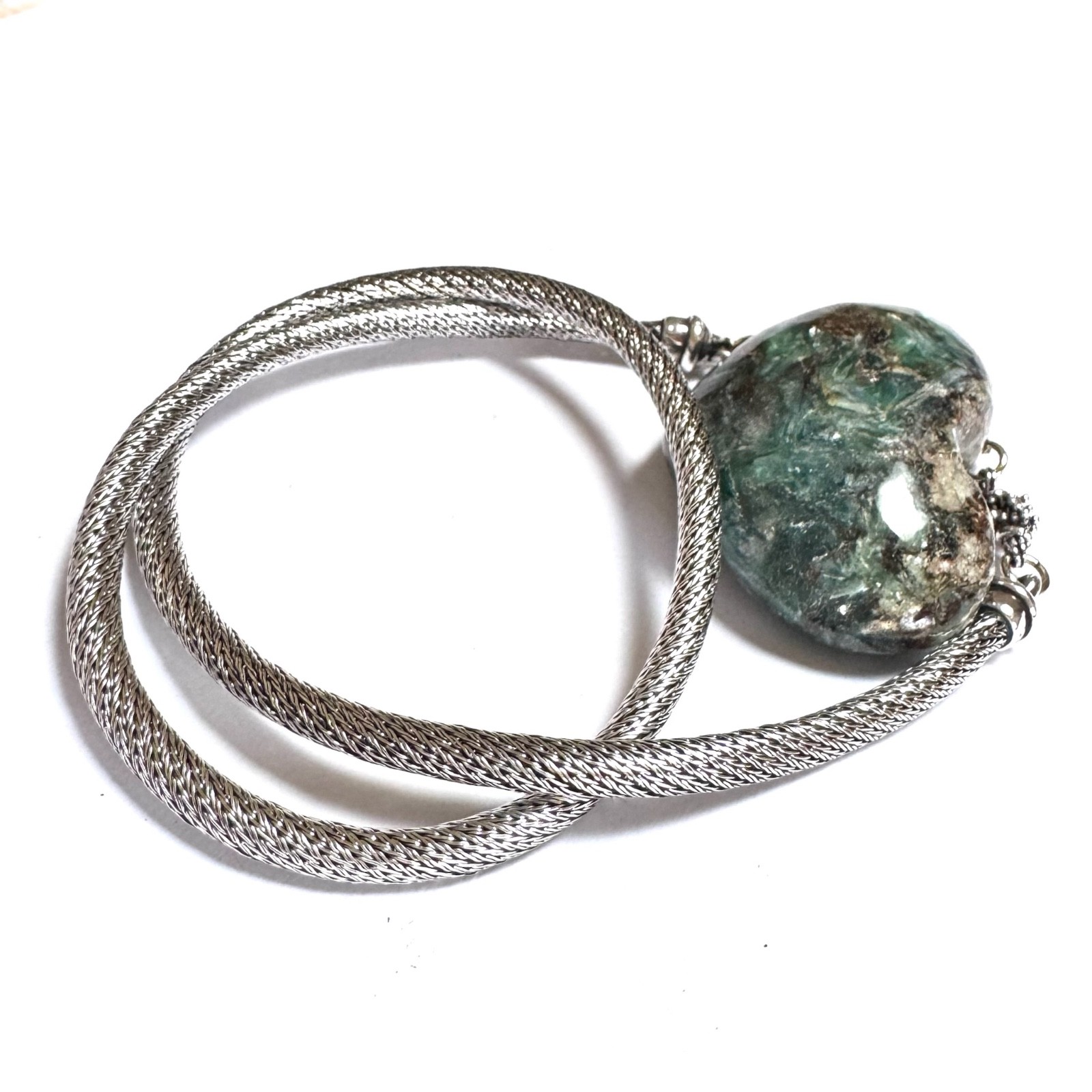 MICHAEL DAWKINS Necklace ONLY 4.5mm Sterling Silver 17.5” Mesh VERY GOOD COND