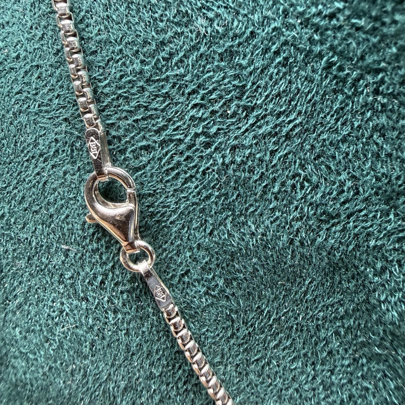 Solid Italy 925 Sterling Silver Round Box Chain Necklace 24” 1.7mm