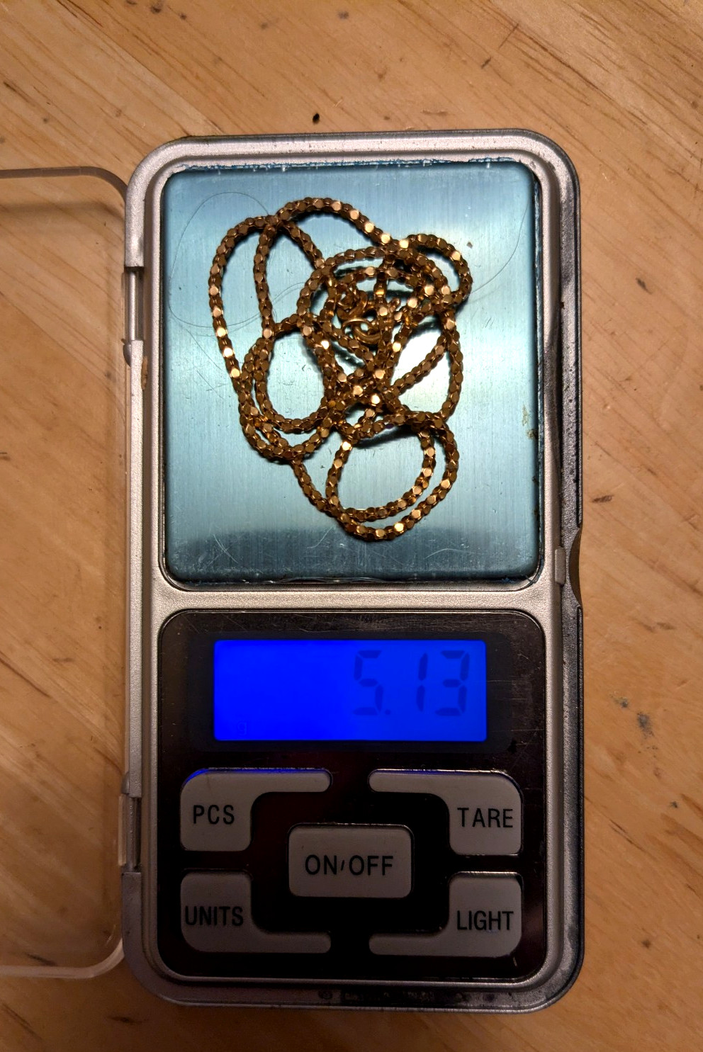 18K SOLID YELLOW GOLD NECKLACE UNO A ERRE 1AR 750 20″ 5 GRAM POPCORN CHAIN ITALY