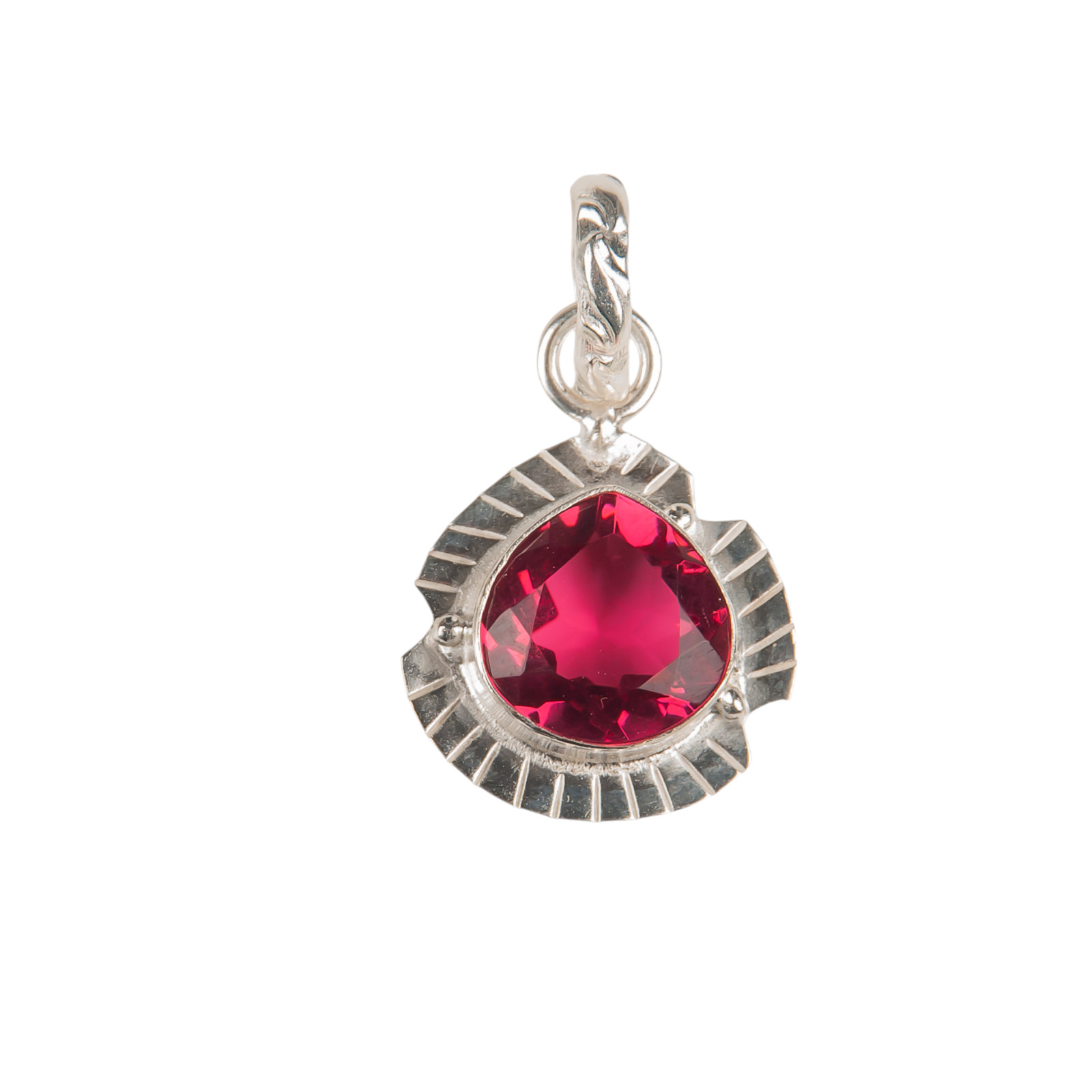 Pink Tourmaline 925 Sterling Silver Heart Shape Pendent 1.15″ Gift For Women