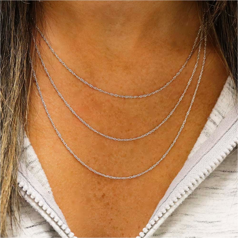 1MM 925 Sterling Silver Italian Diamond Cut Singapore Chain Necklace 16″-30″