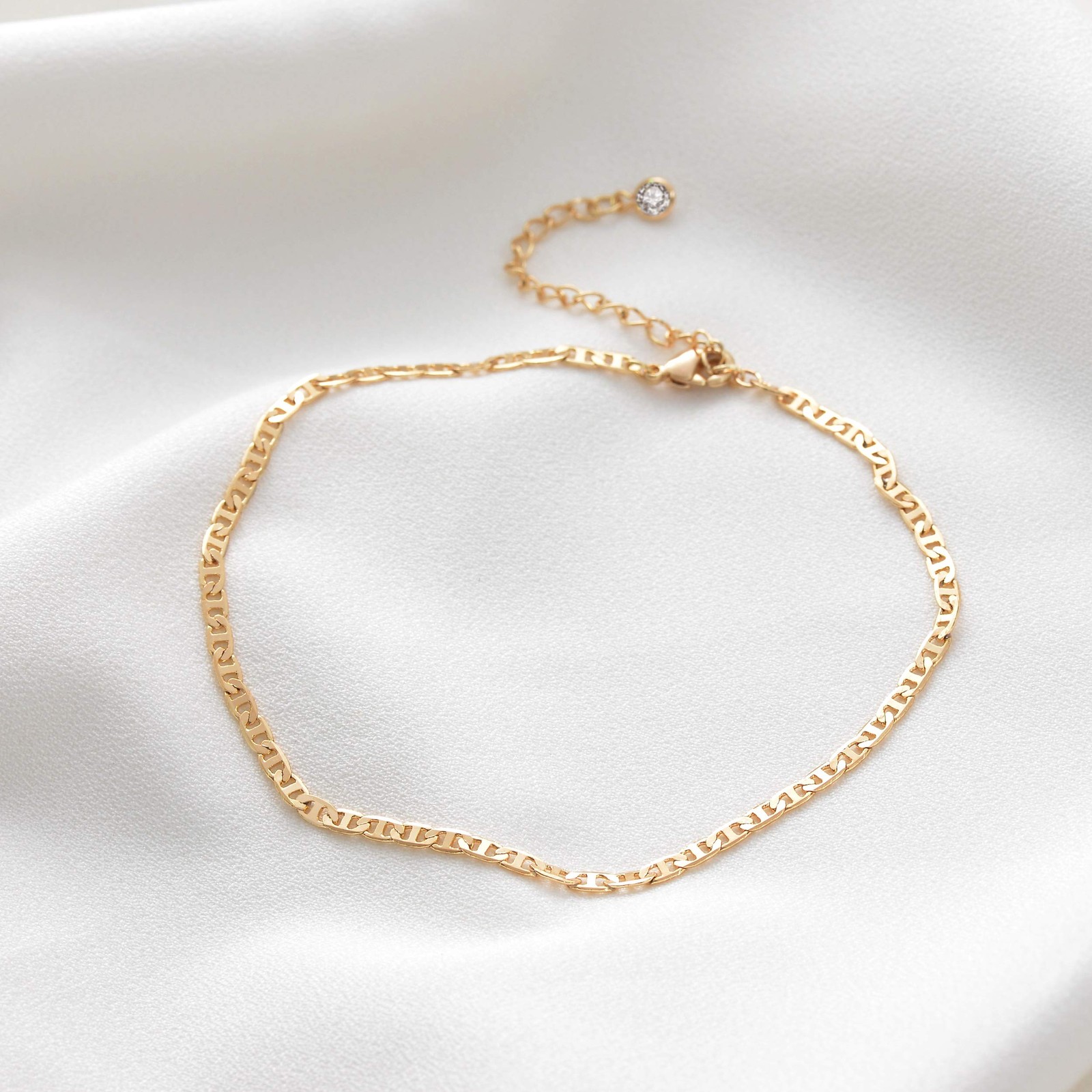 Gold Plain Chain Choker Necklace,14K Gold Plated Dainty Cute Link Lace Thin C…