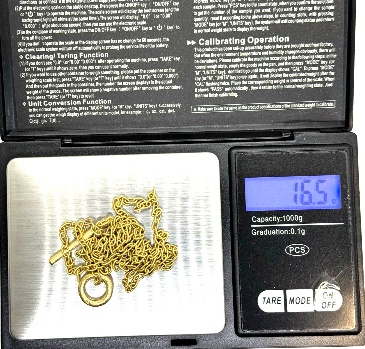 Designer 18k unique link long chain necklace toggle clasp nice gold hue Y lariat
