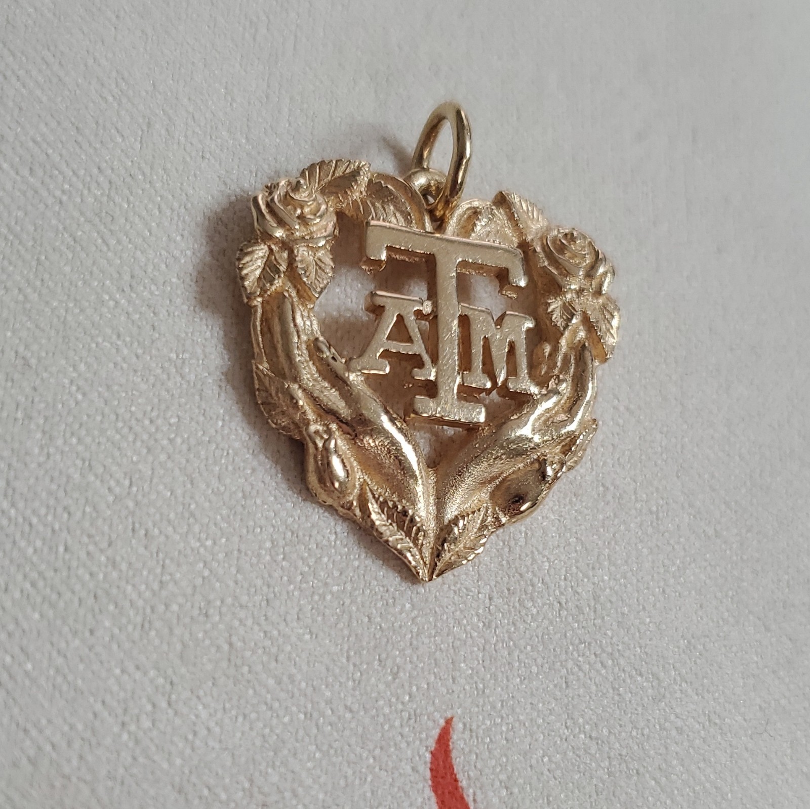 James Avery Retired 14K Gold Texas A&M Heart Pendant College University Rare