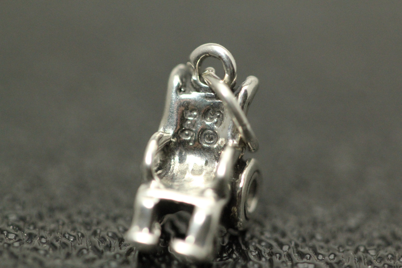 925 Sterling Silver 3D Wheelchair Charm/Pendant 1.5 Grams (PEN9300)