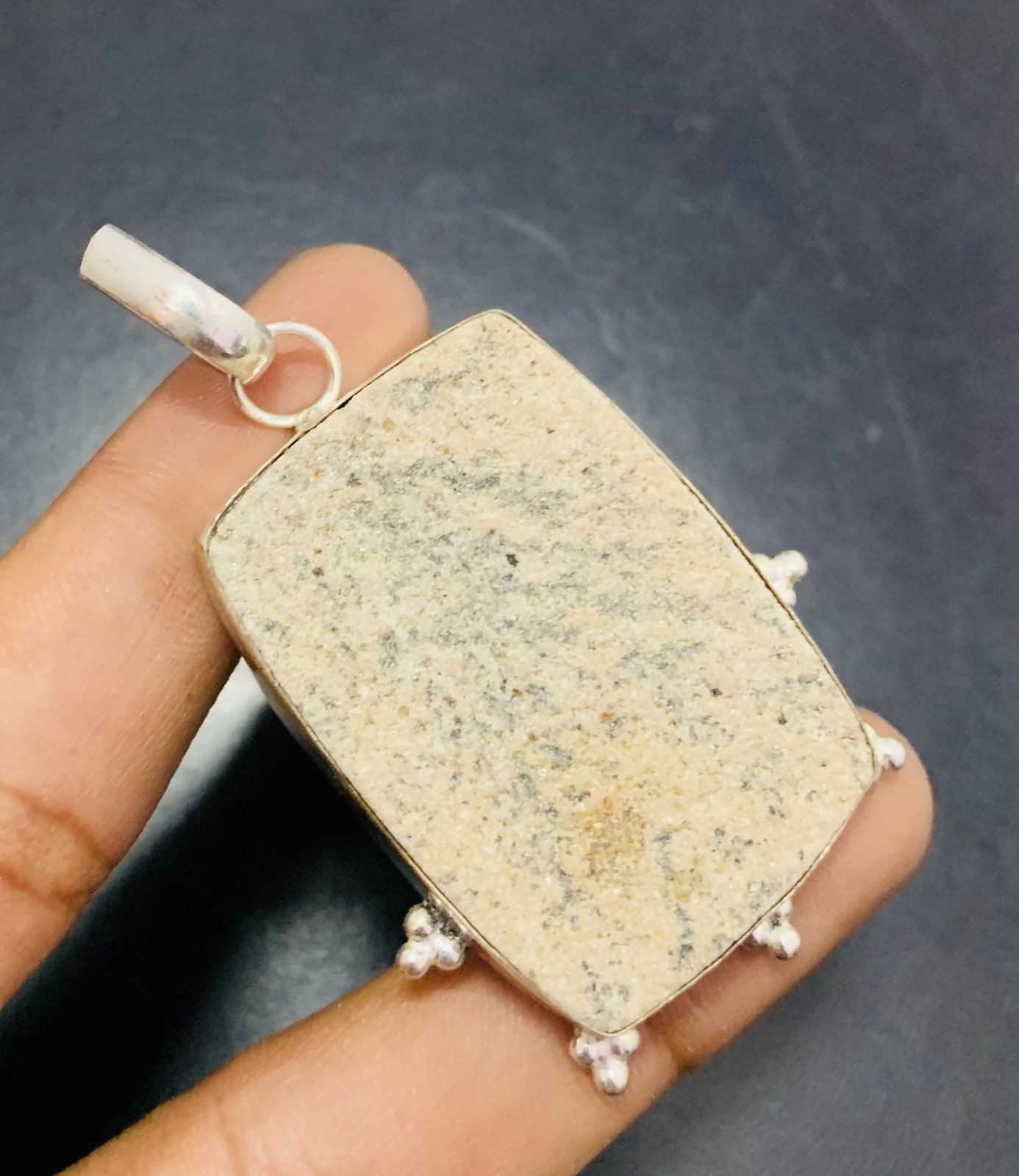 German Dendrite Gemstone 925 Sterling Silver Handmade Pendant Jewelry Gift For