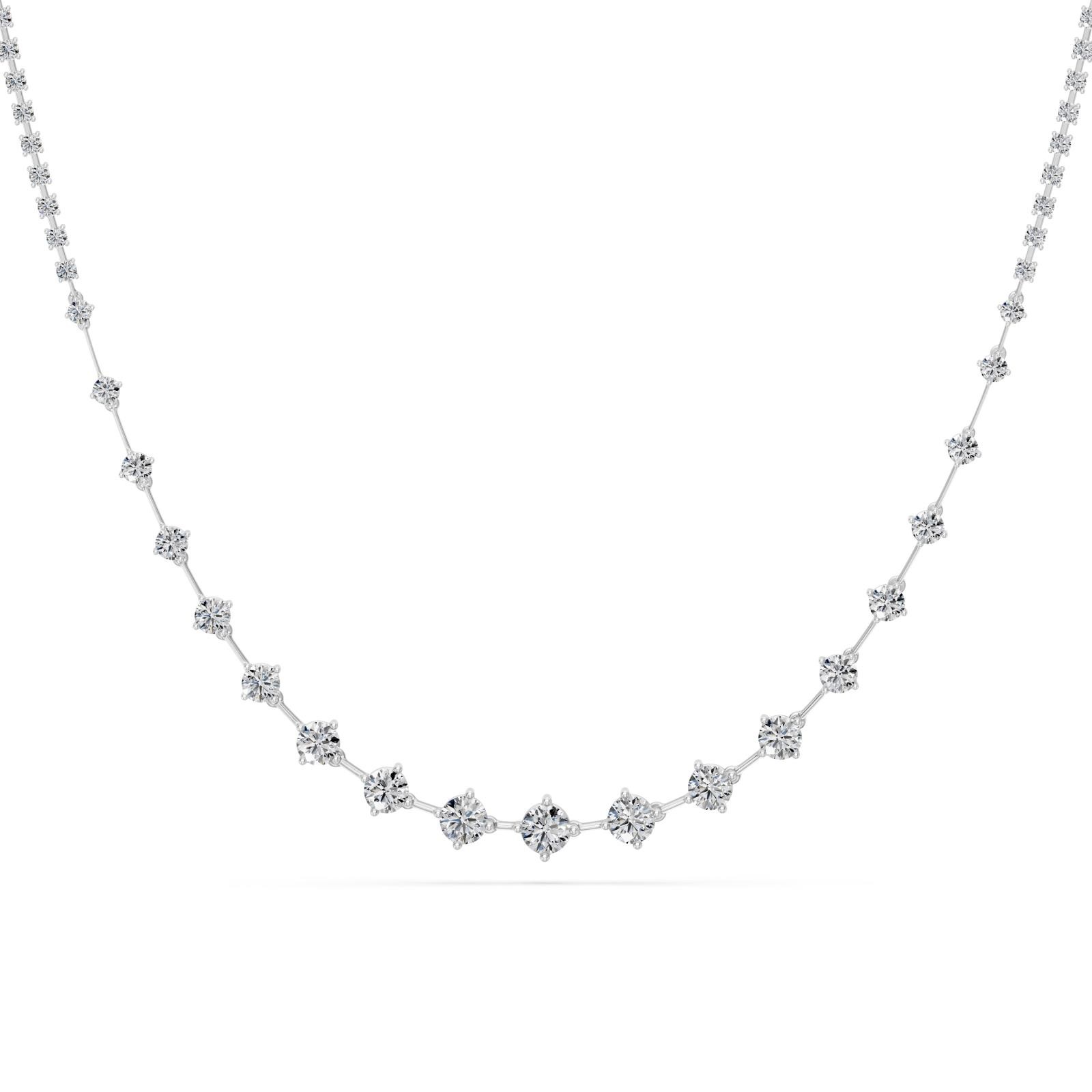 5.5 Ct Round Cut Diamond Tennis Necklace VS1 D-F White Gold 14k