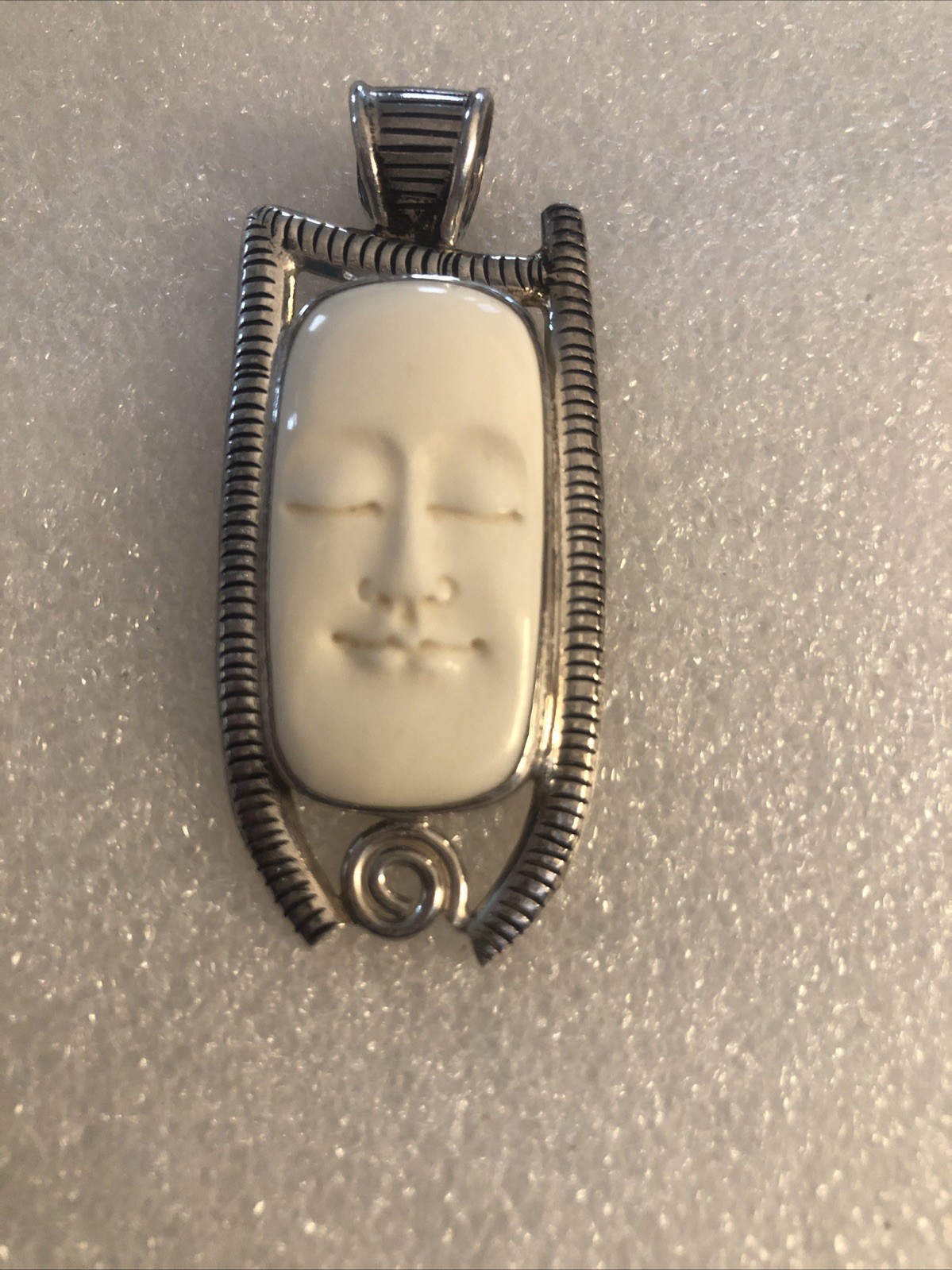 sterling silver buddha pendant